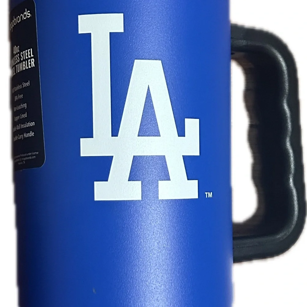 New!!! LA  Dodgers 40OZ Blue Stainless Steel Travel Mug. NWT - Picture 2 of 4
